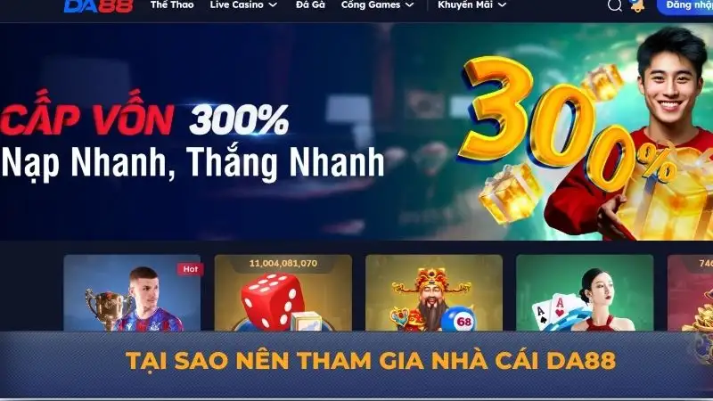 Nhà cái DA88 – Điểm sáng công nghệ trong thế giới cá cược