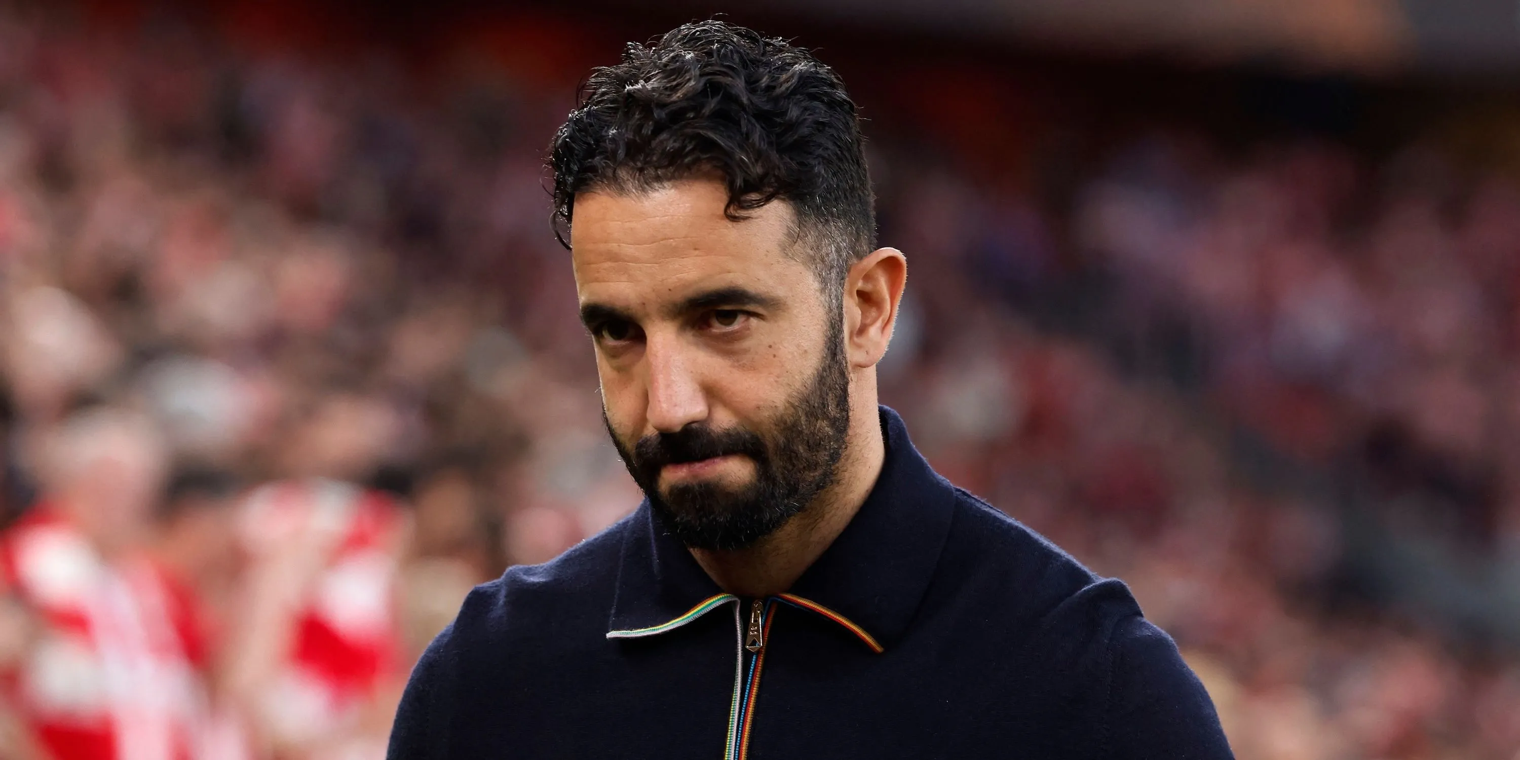 Huấn luyện viên Ruben Amorim của Manchester United trước trận đấu tại Ngoại hạng Anh