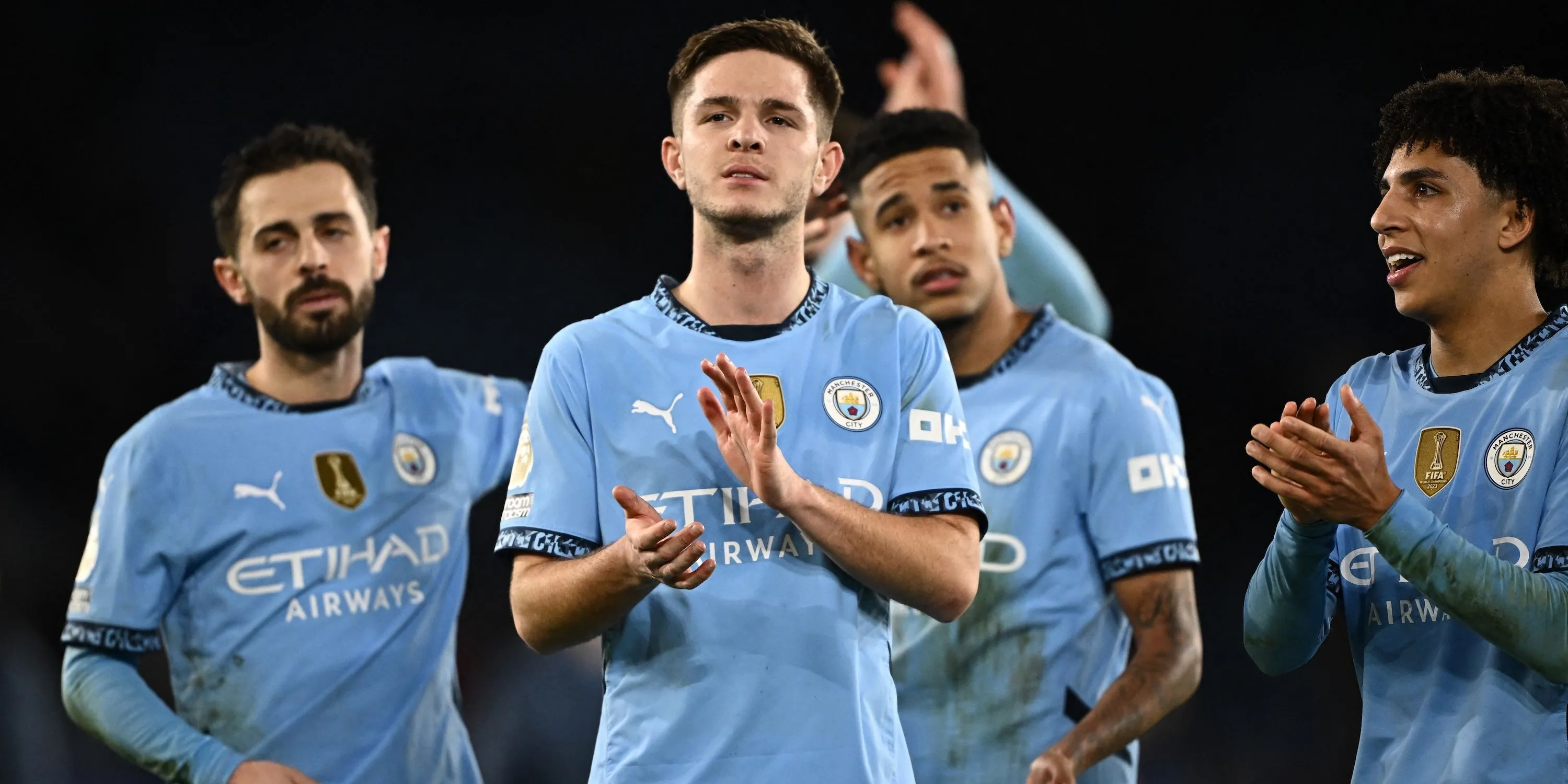 James McAtee, tiền vệ tấn công của Man City, ăn mừng bàn thắng và là mục tiêu chuyển nhượng của Tottenham