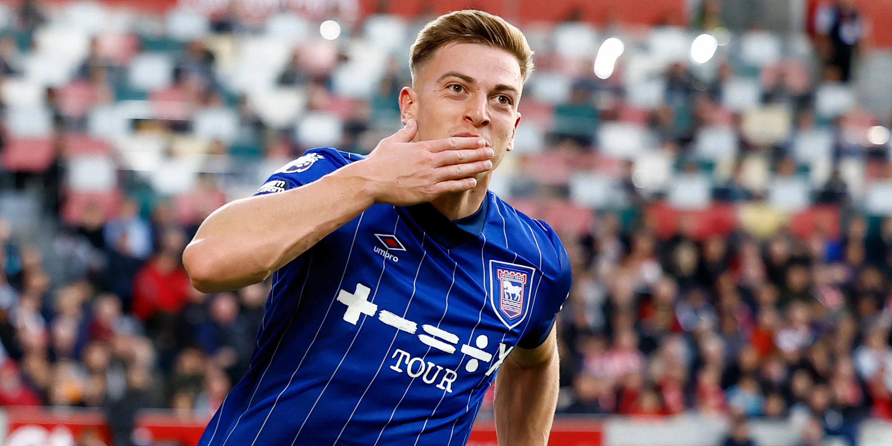 Liam Delap trong màu áo Ipswich Town