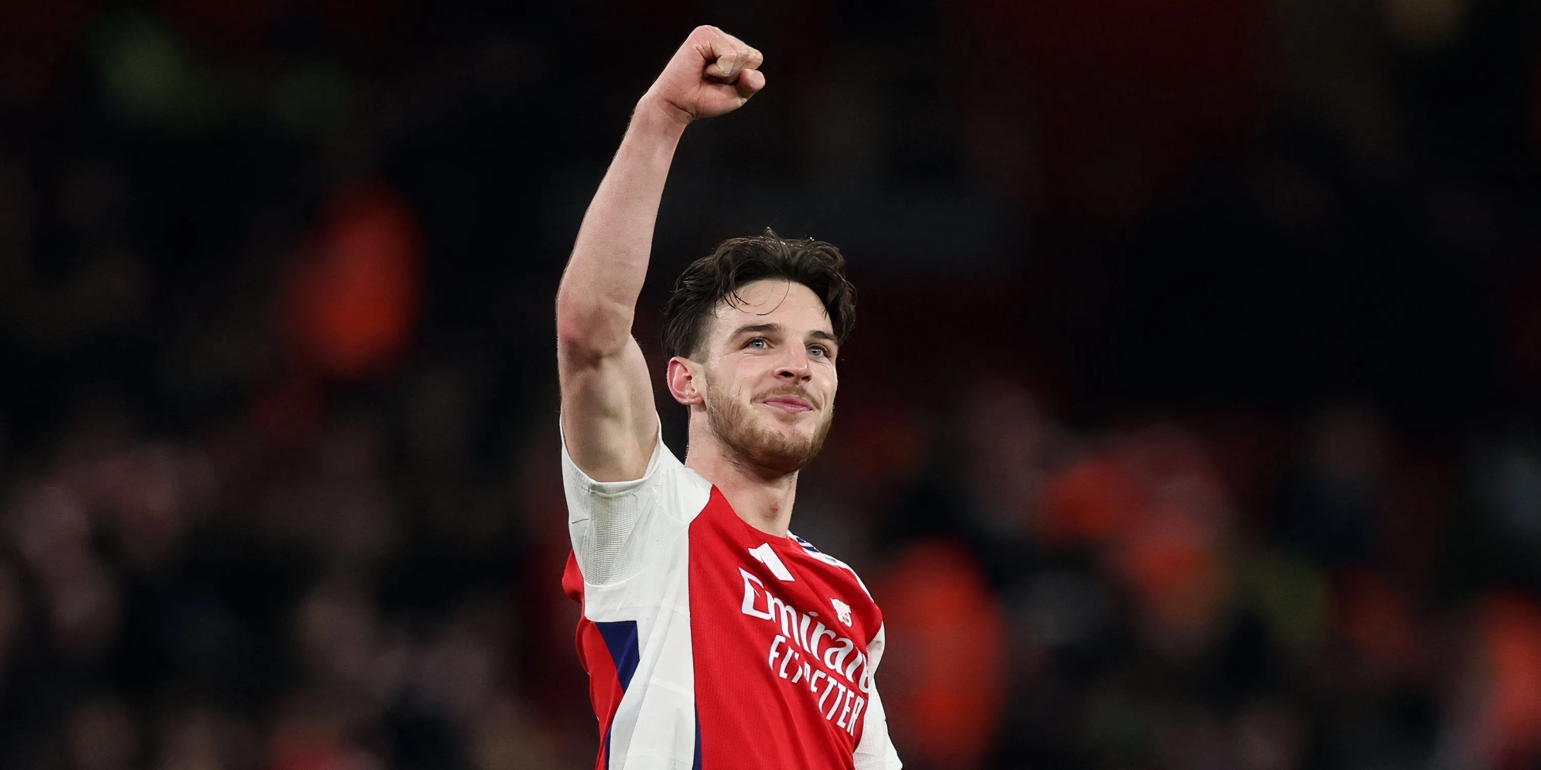 Tiền vệ Declan Rice ăn mừng bàn thắng cho Arsenal