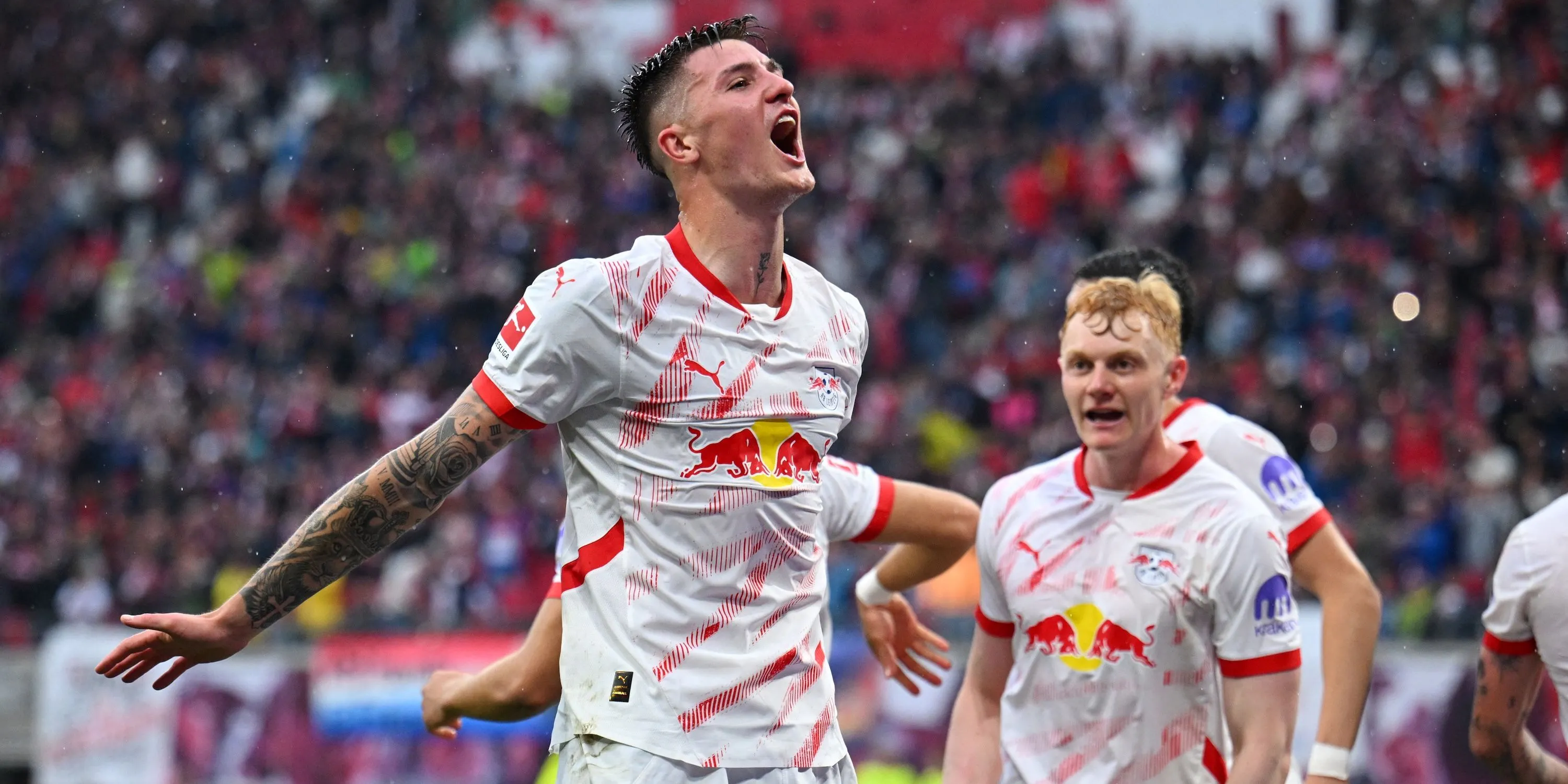 Benjamin Sesko của RB Leipzig, cầu thủ từng là mục tiêu chuyển nhượng của Arsenal trước Viktor Gyokeres.