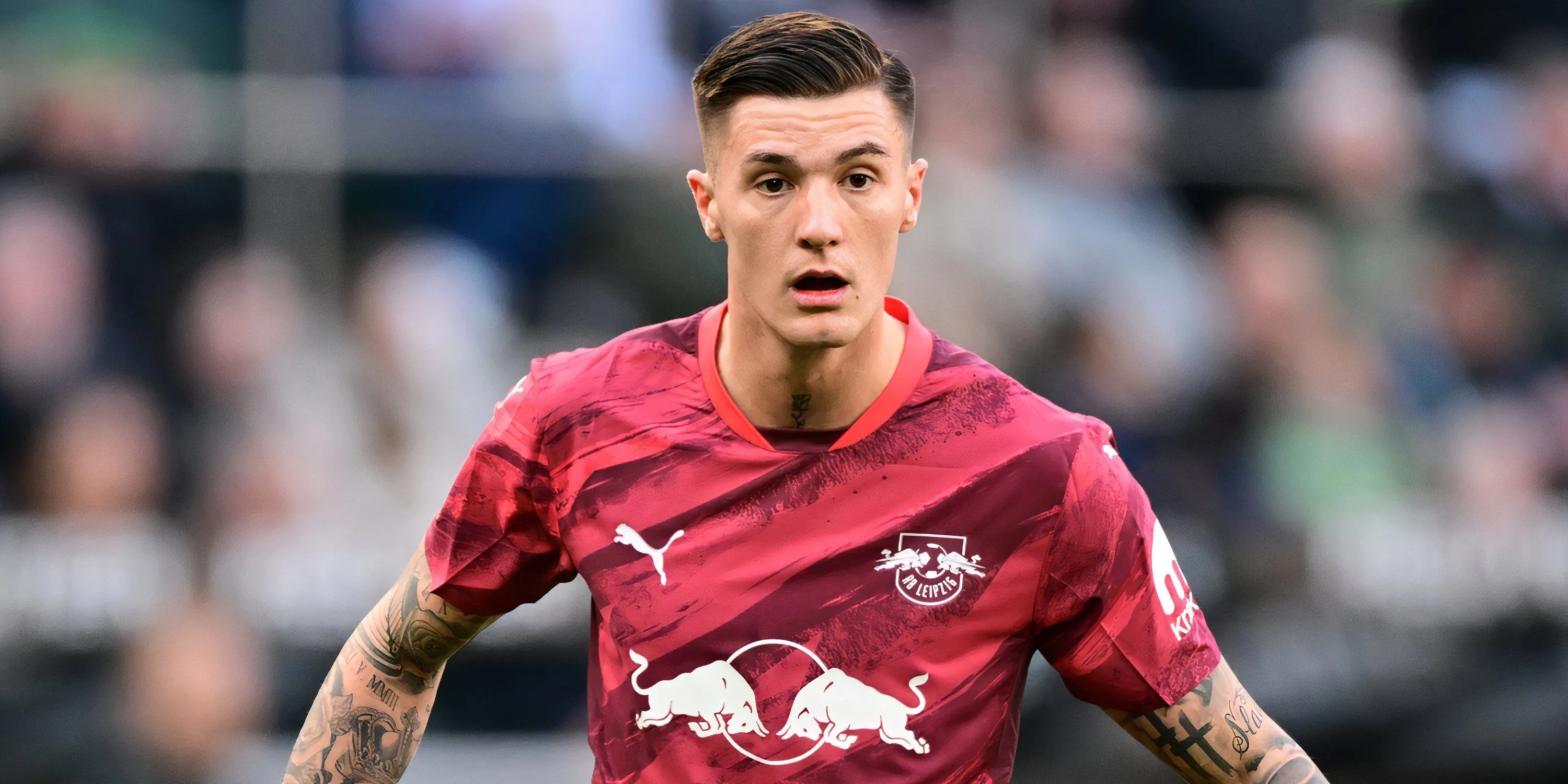 Benjamin Sesko, tiền đạo RB Leipzig được Liverpool quan tâm