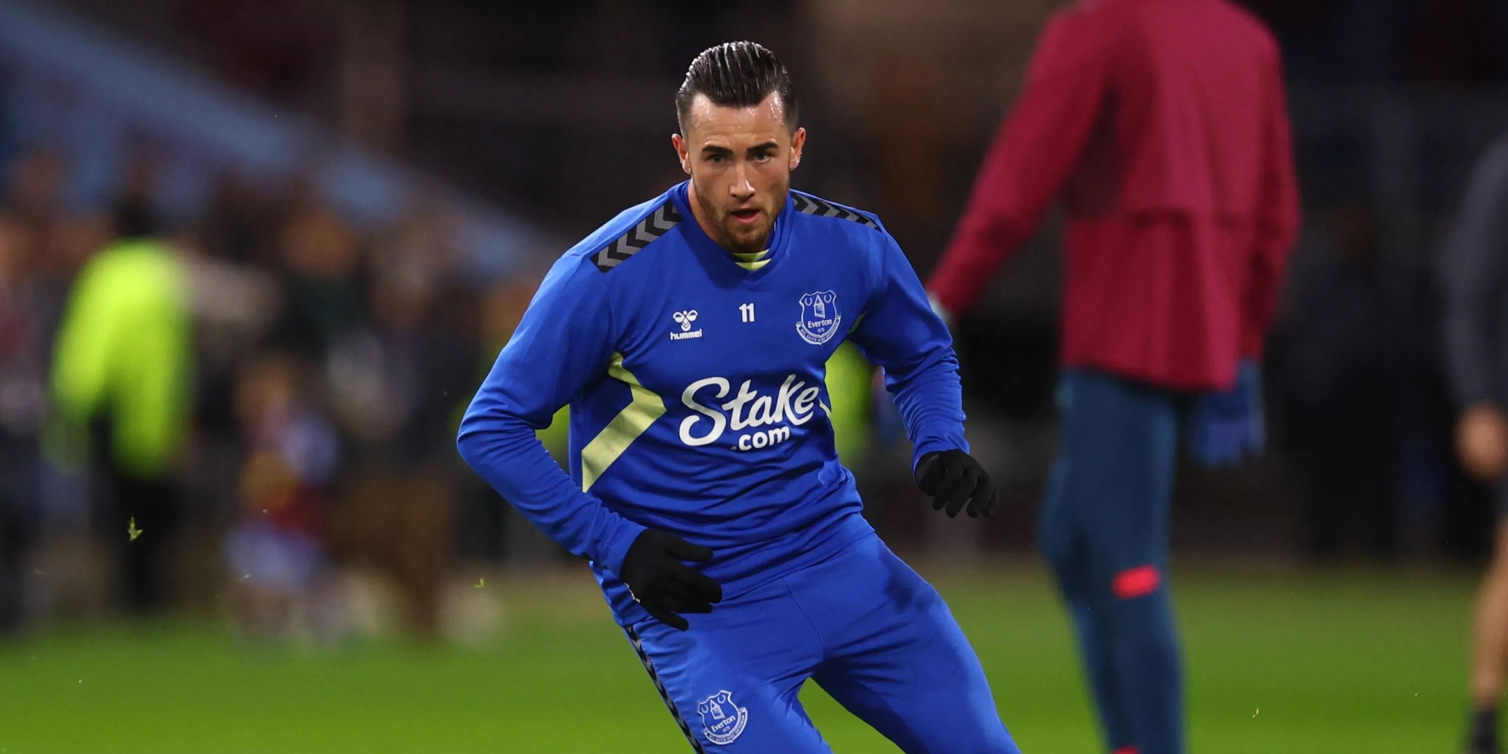 Jack Harrison trong màu áo Everton, minh chứng cho phong độ không như kỳ vọng.