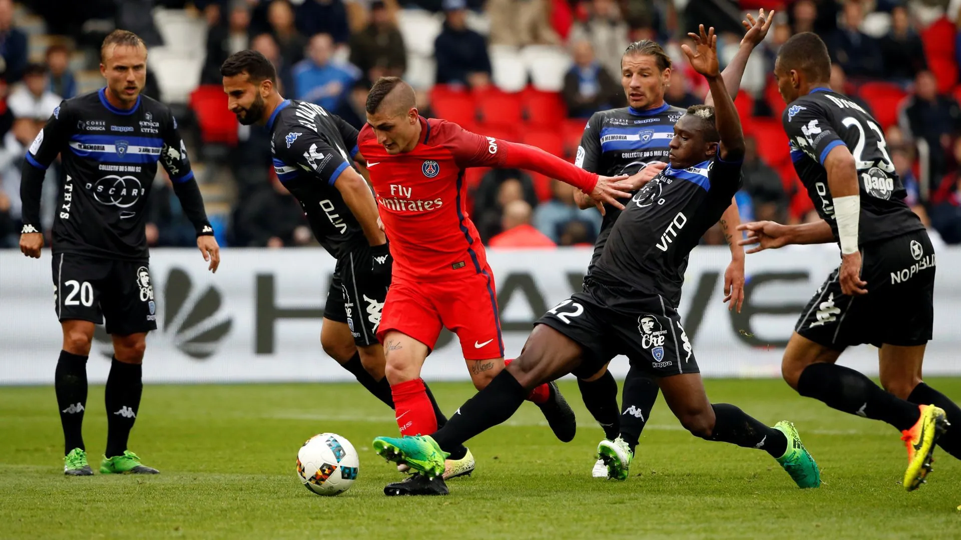 Tiền đạo trẻ Lamine Cisse của SC Bastia, mục tiêu chuyển nhượng của Stoke City