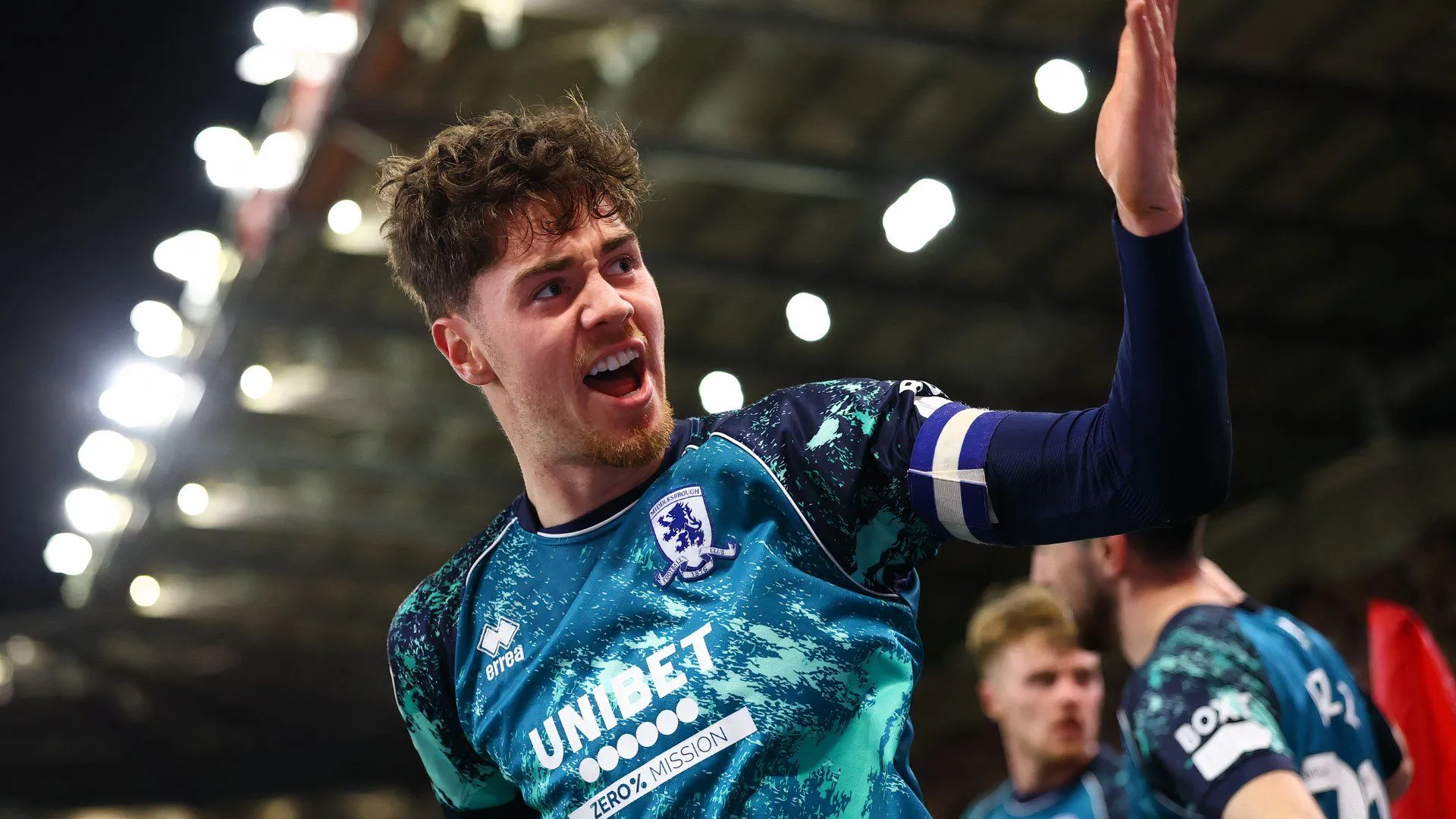 Tiền vệ Hayden Hackney của Middlesbrough trên sân, cầu thủ mà Ipswich Town có thể đang quan tâm.