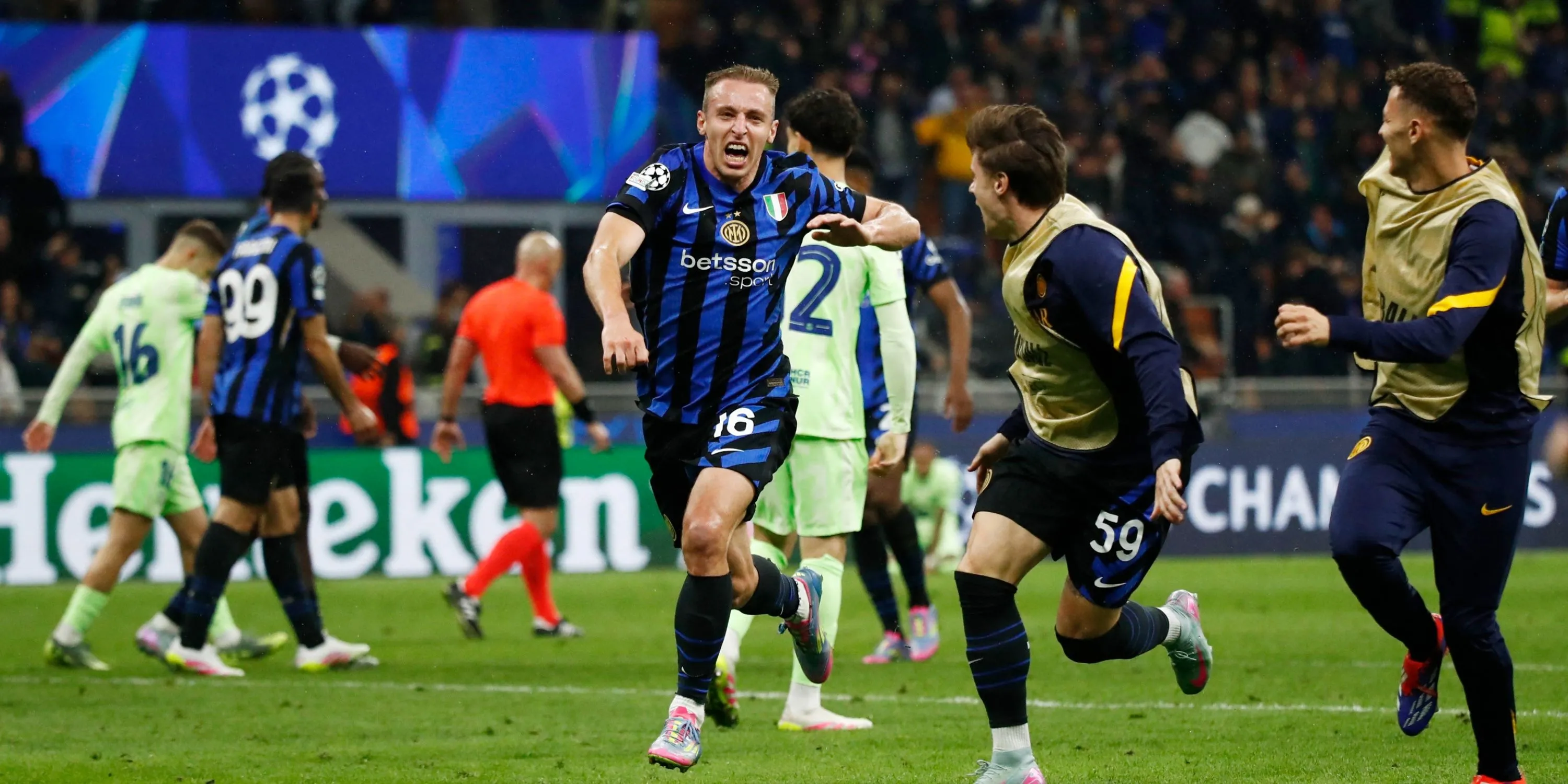 Davide Frattesi trong màu áo Inter Milan, mục tiêu chuyển nhượng của Newcastle United